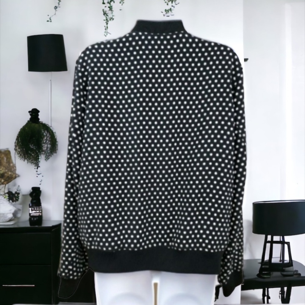 MICHAEL MICHAEL KORS Black White Polka Dot Bomber Jacket - Picture 9 of 16